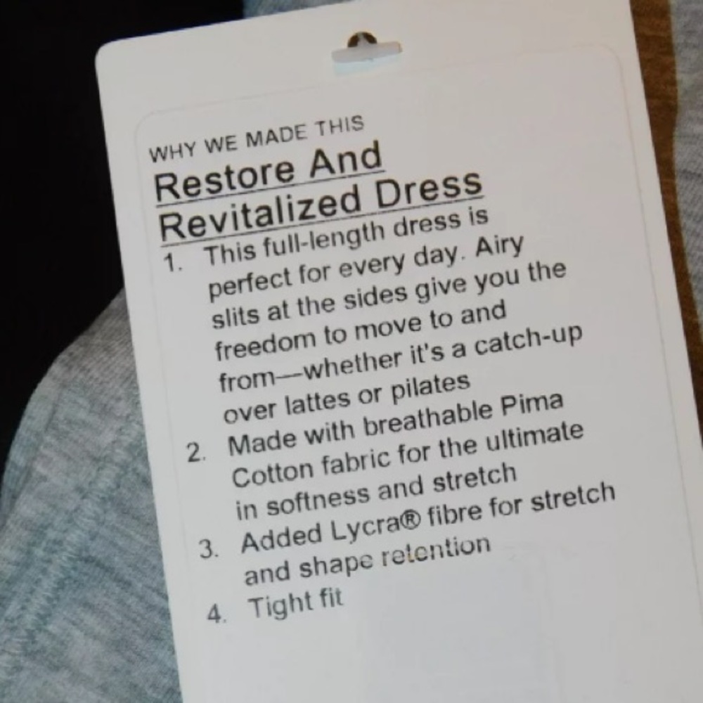 NWT Lululemon Restore & revitalize maxi dress grey - Picture 4 of 5